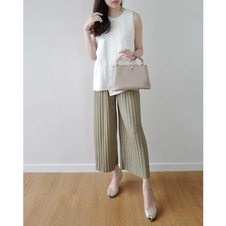 Hana Pleat Pants กางเกงผ้าอัดพลีท เนื้อผ้าทิ้งตัวดี สีสวย