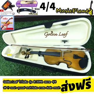 Golden Leaf Violin ไวโอลิน รุ่น R-20MB มีหลายขนาด เลือกไซส์ได้  พร้อม กระเป๋า ที่รองบ่า คันชักไวโอลิน ยางสน สายไวโอลิน