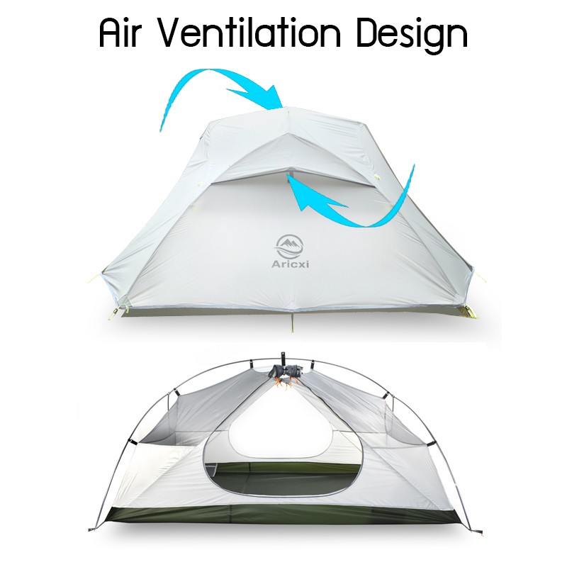 Aricxi Peak 2 Free Standing Ultralight Tent เต นท 2 คน d Nylon Silicone Four Season ขนาด 2 คน แบบสบาย ไม อ ดอ ด Shopee Thailand