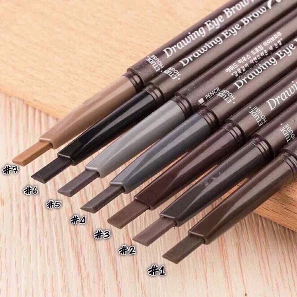 ดินสอเขียนคิ้ว กันน้ำ ดินสอเขียนคิ้วแบบหมุน 2 in 1 มีแปรงปัดคิ้วในตัว ที่เขียนคิ้ว อีทูดี้เฮ้าส์ เพิ่มปริมาณไส้ 30% - รูปที่ 6