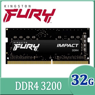 32GB (32GBx1) DDR4 3200MHz RAM NOTEBOOK (แรมโน้ตบุ๊ค) KINGSTON FURY IMPACT (KF432S20IB/32)