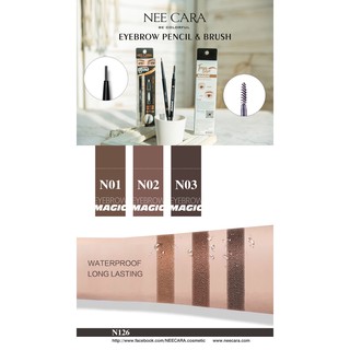 NEE CARA Eyebrow Pencil Waterproof นีคารา บี คัลเลอร์ฟูล กันน้ำ กันเหงื่อ**ของแท้ พร้อมส่ง