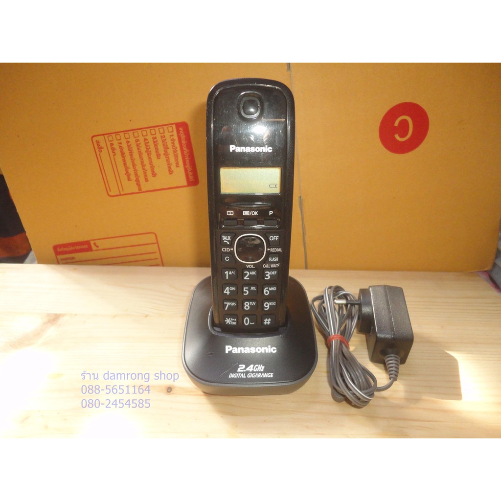 โทรศัพท์บ้านไร้สาย Panasonic KX-TG3411BX รุ่นใหม่ ใช้ถ่าน AAA มีจอ LCD มือ 2 สีดำ