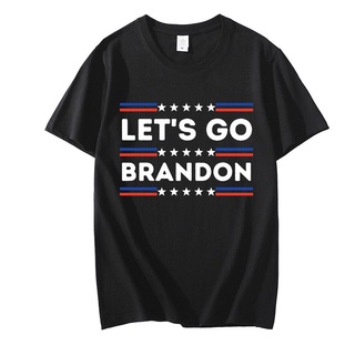 ใหม่ เสื้อยืดแขนสั้น คอกลม พิมพ์ลายตัวอักษร Lets Go Brandon สไตล์ฮิปฮอป สําหรับผู้ชาย 2022สามารถปรับแต่งได้