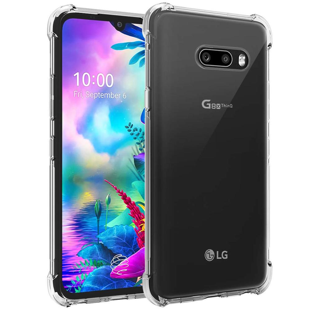 คริสตัลนุ่มสําหรับ LG G8X ThinQ G8 เสริมมุมซิลิโคนปกหลังสําหรับ LG V50S ThinQ V50 ยางกันชนป้องกันกรณ