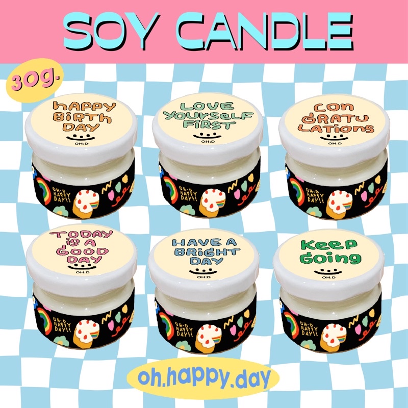 OH:D เทียนหอม soy candle 30g.