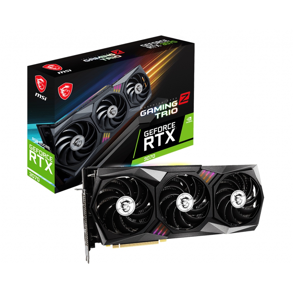 MSI RTX3070 GAMING Z TRIO 8G LHR ประกันไทย 3 ปี สินค้ามือ 1ซีลแรก