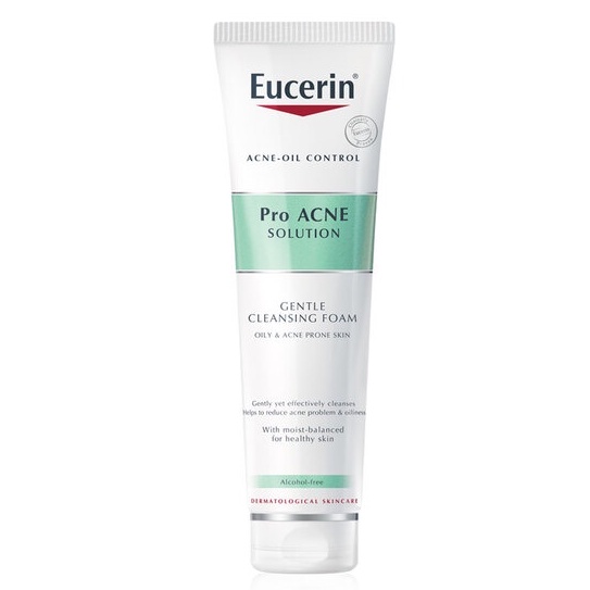 Eucerin Pro Acne Gentle Cleansing Foam 150g. ยูเซอรีน โปร แอคเน่ โฟมล้างหน้า เพื่อผิวไร้สิว