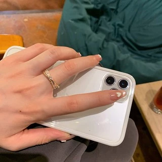 แหวนเปิด Zircon ที่ละเอียดอ่อน แฟชั่นไมโครแทรก Zircon Ring แหวนนิ้วชี้ Double Layer ที่ละเอียดอ่อนสำหรับผู้หญิง