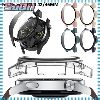 Hard PC Protective Case With Tempered Glass Film Screen Protector Full Cover For Huawei Watch GT3 Smart Watch