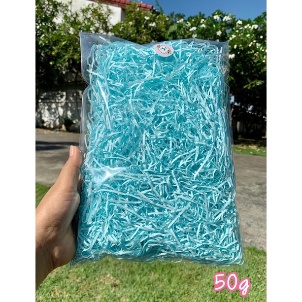 กระดาษฝอยกันกระแทกกระดาษฝอยใส่กล่องของขวัญ วัสดุตกแต่งDIY กระดาษฝอยคุณภาพดี สีสวยราคาถูก เส้นเล็กนุ่มฟู ขนาด1.5-2มม - รูปที่ 2