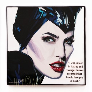 Maleficent มาเลฟิเซนท์ Angelina Jolie แองเจลิน่า โจลี่ รูปภาพ​ติดผนัง pop art กรอบรูป แต่งบ้าน ของขวัญ รูปภาพ โปสเตอร์