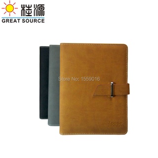 Matt Leather Portfolio A5 Loose Leaf Notebook Cover Folder Sheet Protectors Cover Organizer Bag Leaf Sticky Note Bookmar