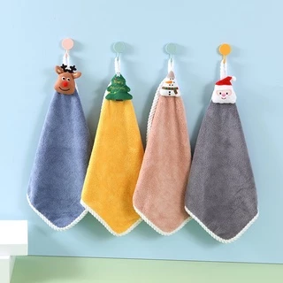 พร้อมส่ง! ผ้าเช็ดมือการ์ตูน หนานุ่ม ใช้อเนกประสงค์ เนื้อผ้าฟลีซ หลายลายน่ารัก