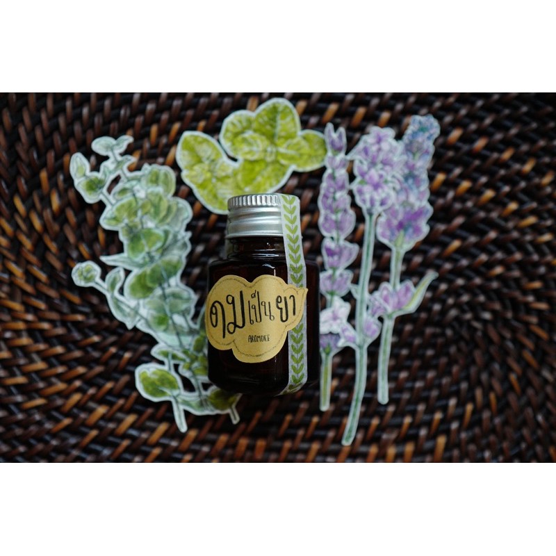 ดมหอมระเหย พกพา กลิ่น Aromdee กลิ่นหลักกลิ่นยูคาลิปตัส เพิ่มเติมกลิ่นโรสแมรี่ กานพลู