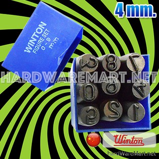 เหล็กตอกตัวเลข 0-9 4mm. WINTON metal stamping numbers