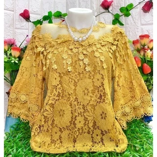 เสื้อลูกไม้ สีพื้น รอบอก40_42/46_48