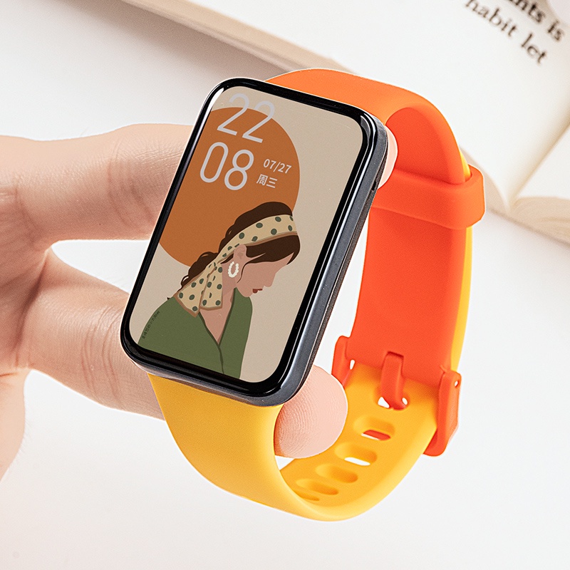 สายนาฬิกาข้อมือซิลิโคน แนวสปอร์ต สีตัดกัน แบบเปลี่ยน สําหรับ Xiaomi Band 7Pro Mi Band 7Pro Xiaomi 7 Pro