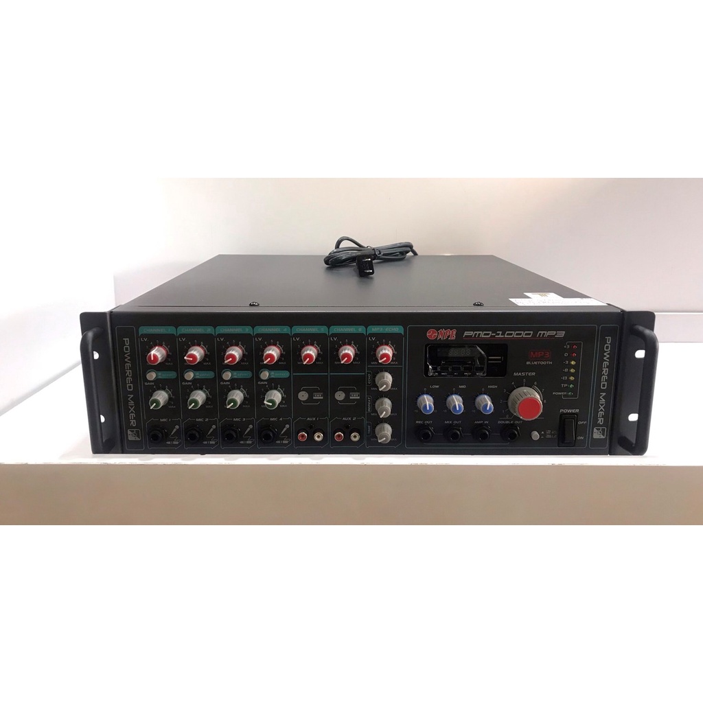 NPE PMD-1000MP3 เพาเวอร์มิกซ์เซอร์ ขนาด 483x133x475 มม. กำลังขับ 1000W