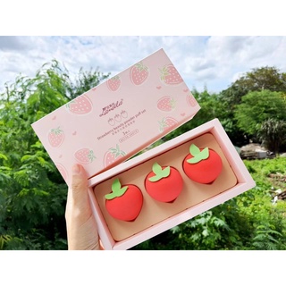 พัฟ Strawberry Beauty powdwe puff set