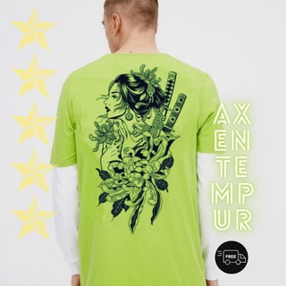 [100% Cotton] เสื้อยืด พิมพ์ลาย SAMURAI สไตล์ญี่ปุ่น สําหรับผู้ชาย