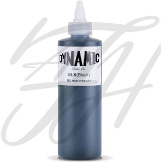 DYNAMIC Tattoo Ink, Black Color Genuine America Ink, 8 oz. หมึก