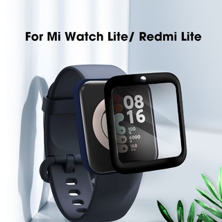 ฟิล์มกันรอยหน้าจอสมาร์ทวอทช์ คาร์บอนไฟเบอร์ แบบนิ่ม สําหรับ Xiaomi Mi Watch Lite Redmi Watch