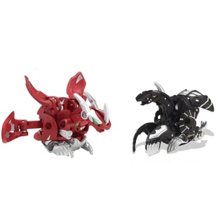 Bakugan Mechtanium Surge Original Red Pyrus Mercury Dragonoid &amp; Custom Painted Black Darkus Mutant Helios Set VHTF!!!