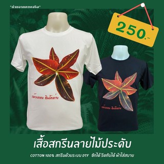 เสื้อลาย กล้วยแดงอินโดด่าง ผ้า Cotton 100%