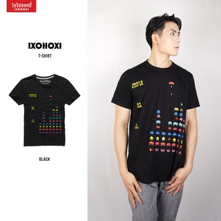 Unisex T-Shirt เสื้อยืดคอกลม แขนสั้น พิมพ์ลาย Space Invaders ใส่ได้ทั้งผู้หญิง-ผู้ชาย/ รุ่น IA-030