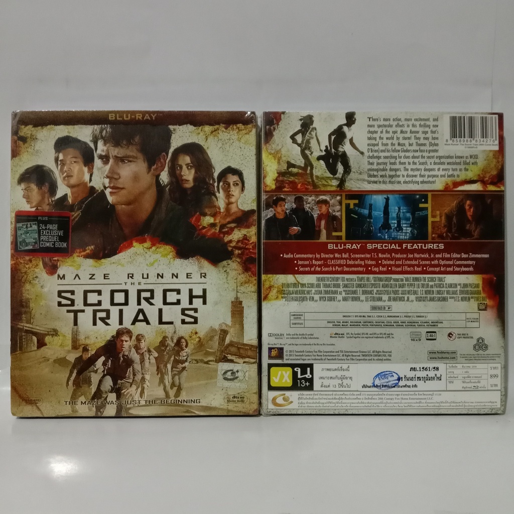 Media Play Maze Runner: The Scorch Trials/ เมซ รันเนอร์ สมรภูมิมอดไหม้ (Blu-Ray+Comic Book) / S15899