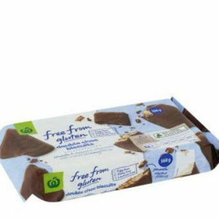 Woolworths Free From Gluten Double Choc Bisuits 160 g.