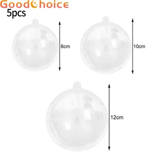 【Good】5PCS Clear Fillable Baubles Plastic Wedding Favours Balls Christmas Decor Xmas Round Brand New【Ready Stock】