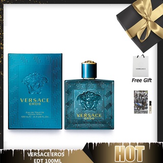 🎁ของขวัญ Versace Eros Eau de Toilette EDT 100ML 100%แท้/กล่องซีล