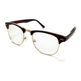 VINTAGE GLASSES Clubmaster Eyewear  รุ่น D754-CM 110M(Brown/ Multicoat Lens)