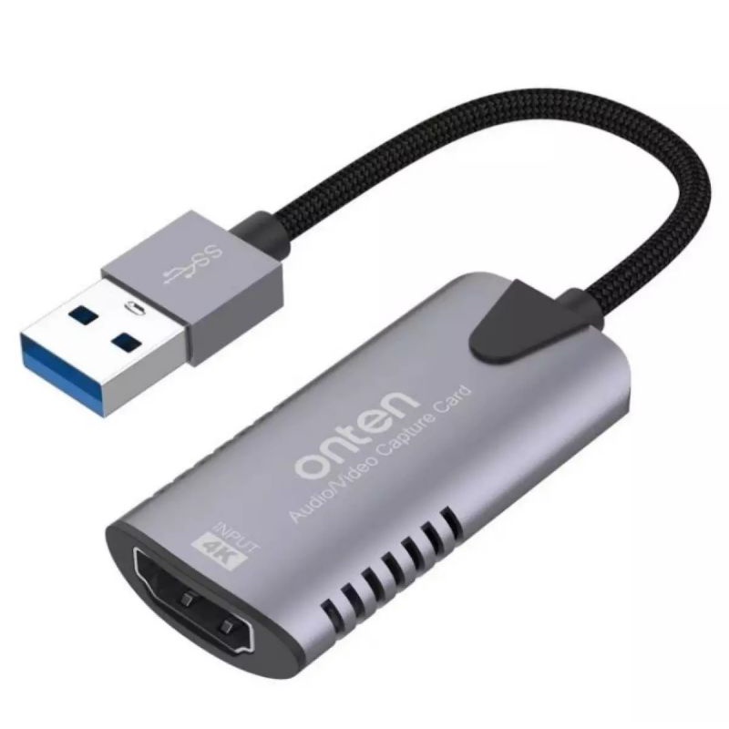 Onten USB Audio Video Capture Card แคปเจอร์การ์ด สตรีมมิ่ง, ไลฟ์สด 4K