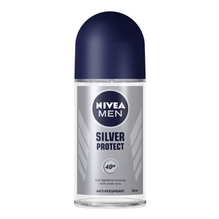 NIVEA นีเวีย ดีโอ เมน ซิลเวอร์ โพรเทค โรลออน ผลิตภัณฑ์ระงับกลิ่นกาย 50 มล.