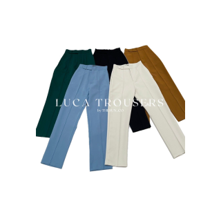 Luca Trousers ลด10% โค้ดDDWA80 กางเกงขากระบอกเล็ก เก็บหุ่นตั้งแต่ XS-3XL งานตัด THESUNCO