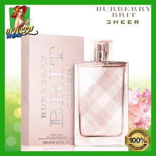 [แท้💯%] น้ำหอมผู้หญิง บลูเบอรี่ บริท เชียร์ BURBERRY Brit Sheer for Her EDT 100 ml. (พร้อมส่ง+Tester Box)