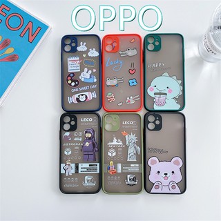 🔥เคสหลังการ์ตูนด้านขอบสีรุ่น OPPO A3S A5S A9 2020 A5 2020 RENO 4 A5 A7 #898