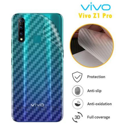VIVO S1,S1pro,V15 / pro, V17pro, V19,V11,V91,V81 สติ๊กเกอร์หนังคาร์บอนใส