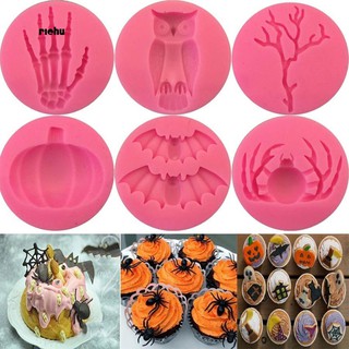 Richu_Halloween Spider Hand Pumpkin Silicone Baking Mold Fondant Fudge Cake Decors