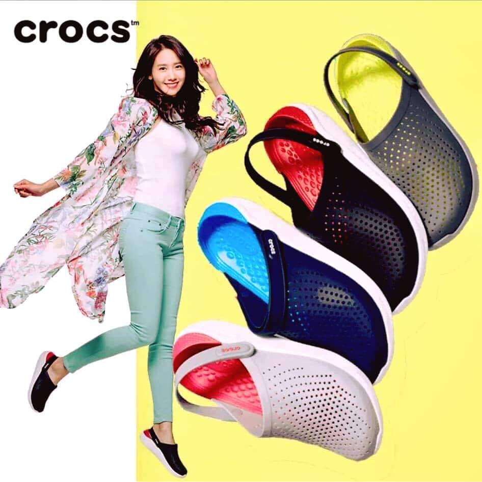 Crocs LiteRide Clog รองเท้าลำลองสำหรับบุรุษและสตรี รองเท้าชายหาดกลางแจ้ง รองเท้าลำลองสำหรับผู้ใหญ่