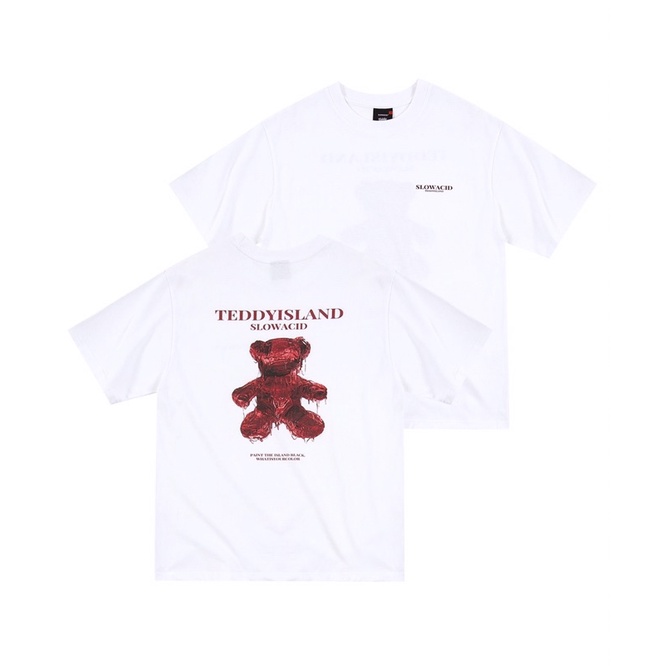 slowacid x teddy island oil teddy t shirt ไซส์ s #nct127 พร้อมส่ง