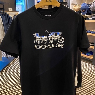 เสื้อยืดแขนสั้นลําลอง คอกลม พิมพ์ลาย Coach Coach แฟชั่นฤดูร้อน สําหรับผู้ชาย