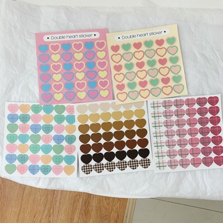 สติกเกอร์ ลายหัวใจ หลากหลายสี สําหรับตกแต่งสมุด โทรศัพท์มือถือ