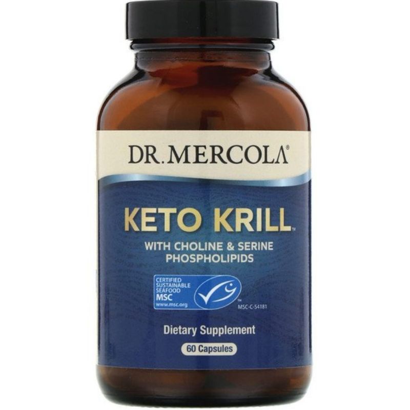Dr.Mercola, Keto Krill with Choline &amp; Serine Phospholipids, 60 Capsules
