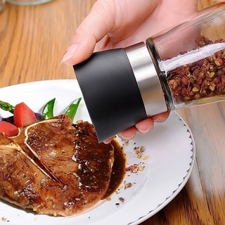 ขวดบดพริกไทย เครื่องเทศ มีฝาปิด ไม่เป็นสนิม Pepper grinder  hold_garden