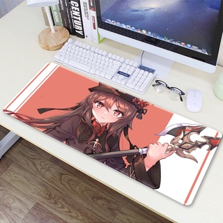 Genshin Impact แผ่นรองเม้าส์ Art ตารางเสื่อพรมแผ่นรองเม้าส์ขนาดใหญ่ Mousepad ยางสำหรับโต๊ะคอมพิวเตอร์ Mausepad เกนชินอิมแพค