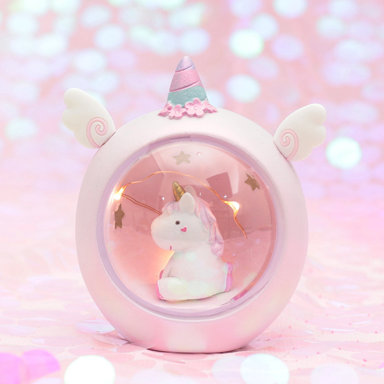 Unicorn night light ins tiktok girl heart room Girl Bedroom desktop